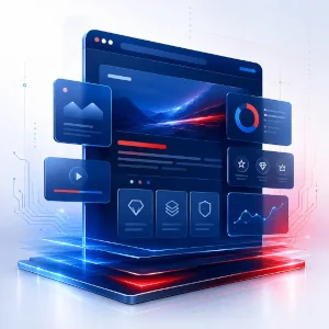 Εικονογράφηση Premium εταιρικής ιστοσελίδας με analytics και αναλυτικό περιεχόμενο